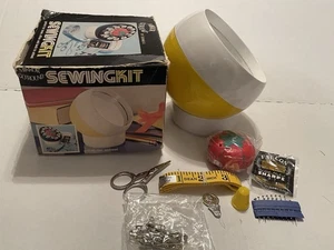Vintage Mirror Go Round Sewing Kit In Original Box Yellow Almost Complete 1972 - Picture 1 of 9