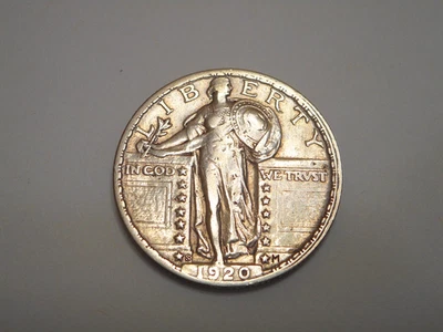 1920s  Standing Liberty Quarter Strong Date VF+ - Image 1 of 4