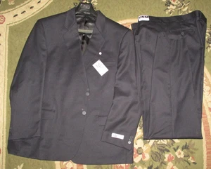 Millennium Collection 2-Teiler Anzug Herren 52R Carson - Hose W48 - Schwarz - Neu - Bild 1 von 10