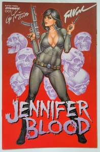 JENNIFER BLOOD #1 B SIGNED 2X FRED VAN LENTE & JOSEPH M LINSNER + COA 2021 NM - Picture 1 of 1