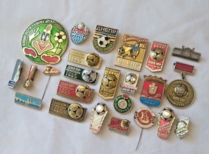 FC Dnepr Ukrainian Football club Badge lot Soviet USSR Soccer pins vintage set - Picture 1 of 7