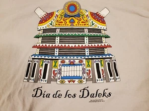 OffWorld Designs Dia De Los Daleks T-shirt White 2XL Fruit of the Loom Cotton - Picture 1 of 6
