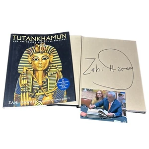 Zahi Hawass AUTOGRAPHED “Tutankhamun & Golden Age Pharaohs” HC Book! w/ PROOF! - Picture 1 of 5
