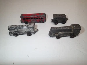 Vintage Barclay Set of 2 Diecast Metal Toy Train Engines #335 Train Car #336 Bus - Picture 1 of 12
