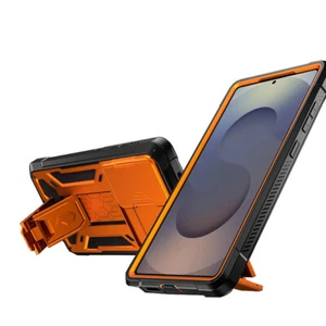 For Galaxy S25 Ultra 5G Case Built in Screen With Slide Camera Cover Orange - Picture 1 of 7
