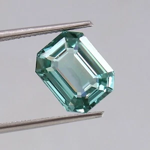 12.20 Ct Natural Flawless Ceylon Green Spinel Radiant Cut Loose Gemstone 14x11MM - Picture 1 of 4
