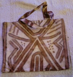 Vintage Handmade Papua New Guinea Tapa  Bag Circa 1980 - Picture 1 of 2