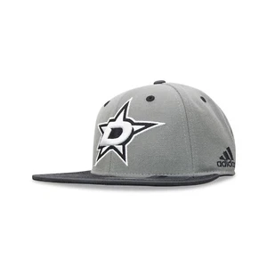 Dallas Stars NHL Adidas Primary Team Logo (Grey/Black) Fitted Cap Hat - Picture 1 of 5