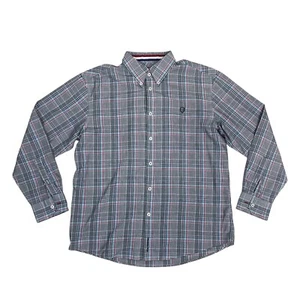 Vtg Ben Sherman Rot Weiß Blau Kariert Knöpfe Oxford Hemd XXL Mod Skinhead - Picture 1 of 10