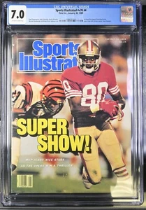 🔥 Sports Illustrated Jerry Rice First Cover - January 30 1989 CGC 7 NEWSSTAND🔥 - Imagen 1 de 2