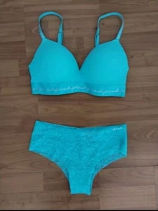 New Pink Victoria Secret Wireless Push Up Bra Set - Picture 1 of 3