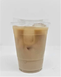 50 Sets Clear Plastic Cups with Strawless Sip Lids for Iced Coffee Tea Juice | P - Picture 1 of 12
