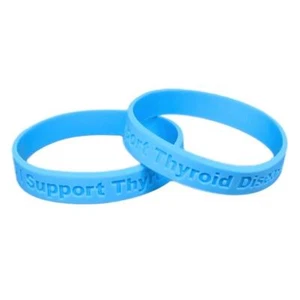 1 - I Support Thyroid Disease Awareness Bracelet Medical Grade Silicone Bracelet - Picture 1 of 1