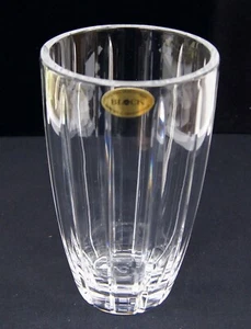 BLOCK 25% Full Lead Crystal Vase Hand Made CZECH REPUBLIC 8" - Picture 1 of 3