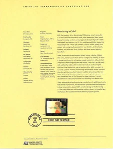 #0202 34c Mentoring a Child Briefmarke #3556 Souvenirseite - Bild 1 von 1