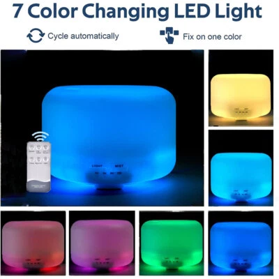 Humidifier 500ML Water Tank Bedroom Quiet Room Office Desktop Silent Ultrasonic - Image 1 of 4