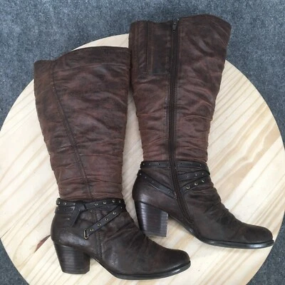 Botas BareTraps Mujer 8.5M-WC Ronson Altas Montar Hasta la Rodilla Marrón Informal Bloque Foto 1 de 4
