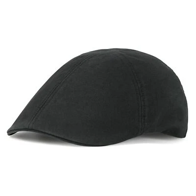 Gorra de Newsboy para Hombre Boina de Algodón Hiedra Irlandesa Gatsby Conducción Cabbie Sombrero Negro 7 1/4 Foto 1 de 4