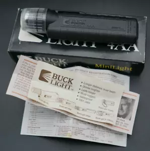Buck Knives BuckLight Underwater Kinetics Black 4AA Flashlight /w Box NOS A4 - Picture 1 of 15