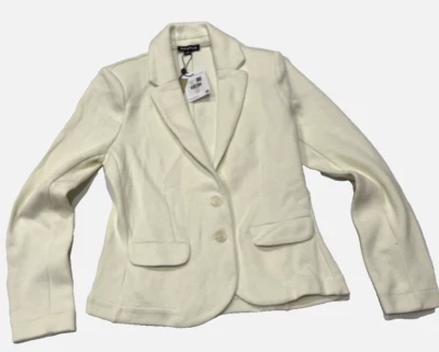 Chaqueta Blazer Whistles Mujer Marfil Jersey Calce Ajustado - Talla 4 / 36eu - Minorista $189 Foto 1 de 4