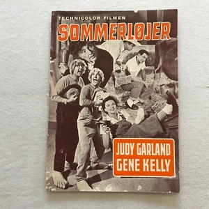 Summer Stock Judy Garland, Gene Kelly Vintage 1950 Danish Movie Program - Bild 1 von 5