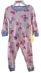 NWT Juicy Couture Baby Girls 2 Piece Ombrey Logo Sleep Set 24M Pink MSRP$28 - Picture 1 of 5