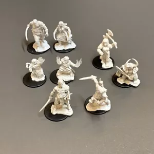 8PCS Pirates Dwarf Summoner Miniatures DND Dungeons & Dragon Deep Cuts Wizkid - Picture 1 of 6