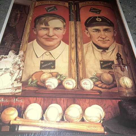 TY COBB & CHRISTY MATHEWSON 1993 MLB 11 x 14  Poster Print Collage *Sealed* Cover