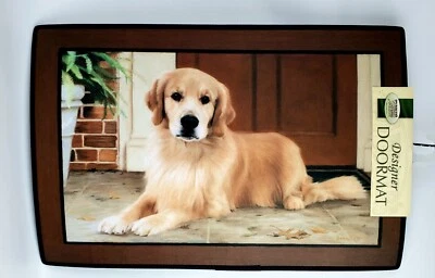 Codo de violinista Golden Retriever perro - felpudo de diseño 18" x 27" - interior/exterior Foto 1 de 3