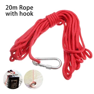 20m Magnet Fishing Rope Nylon Hunting Recovery Treasure Rope With Hook 20 Meter - Picture 1 of 11