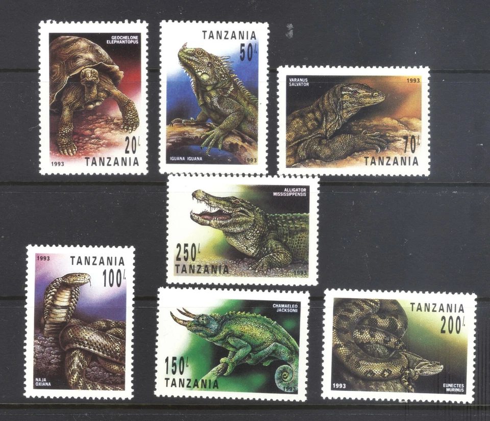Tanzania #1128-34 Repitiles, Snakes, turtles, lizards set MNH - Image 1 of 1