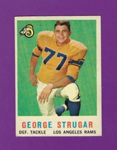Tarjeta de fútbol americano 1959 Topps #121 George Strugar Los Angeles Rams EX - Imagen 1 de 2