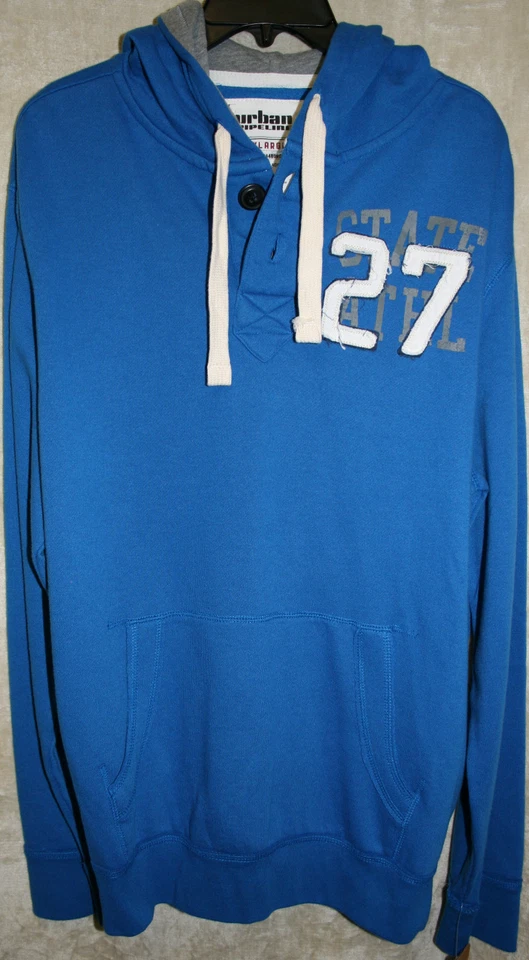 urban PIPELINE long sleeve Hoodie Soft Solid mens Cotton Blend - Image 1 of 1