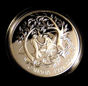 1999 CANADA The PATH of LIFE Ltd Edition Proof .925 SILVER Dollar W COA + BOX - Picture 1 of 4