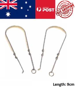 2Pcs Tongue Scraper Stainless Steel Cleaner Dental Care Oral Hygiene Australia - Picture 1 of 2