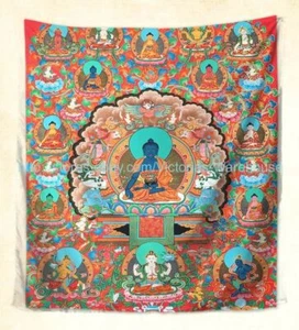 Medicine Buddha Six-Ornament Throne of Enlightenment in His Universe Tibetan art - Picture 1 of 1