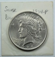 1924 Peace Silver Dollar With Original Envelope Mint State From Old Collection