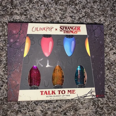 ColourPop x “Stranger Things” Talk to Me Ultra Glossy Lip Trio -Cruelty Free NEW - Image 1 of 3