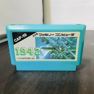 1942 Nintendo Famicom NES Capcom 1985 CAP-19 Japanese Version Shooter Retro Game - Image 1 of 4