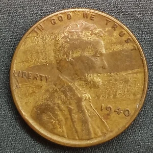 ☆WOODY OBV/REV☆ 1940 Lincoln Wheat Cent Improper Alloy Mix  - Picture 1 of 2