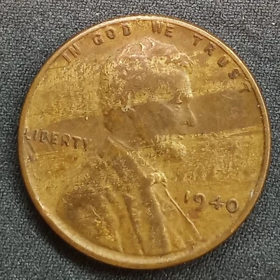 ☆WOODY OBV/REV☆ 1940 Lincoln Wheat Cent Improper Alloy Mix  - Image 1 of 2