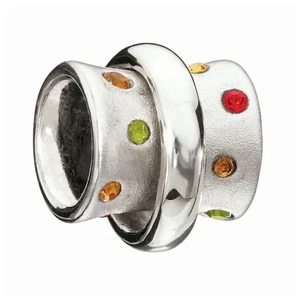 New Old Stock Chamilia Silber Stella Umber, Verde, Chianti Perle 2040-0008 Sienna - Bild 1 von 1