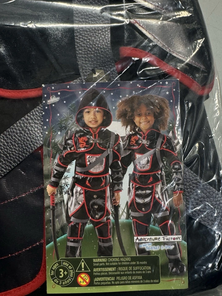 Camiseta Tot & Co Inc Adventure Factory Disfraz Dragón Ninja Negro Nuevo Talla 3-4 Foto 1 de 3