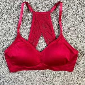 Torrid Curvy roter Racerback-BH mit Spitze Übergröße 2 bequemer kabelloser Halt - Bild 1 von 5