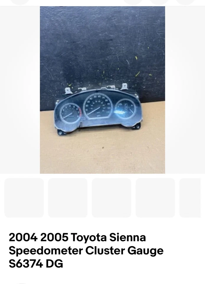Toyota Sienna XLE 2007 velocímetro clúster  Foto 1 de 1