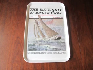 RAR Vintage RDE Imports volle Größe Lunch Tablett DIE SAMSTAGABEND POST Italien - Bild 1 von 8