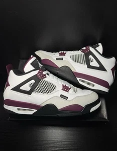 Size 12 - Jordan 4 Retro x Paris Saint-Germain Bordeaux 2020 (USED) - Picture 1 of 9