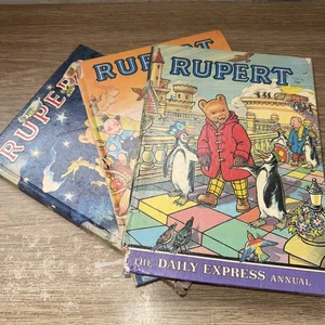Set of 3 Rupert daily express annuals 1977-1979 Vintage books - Bild 1 von 24