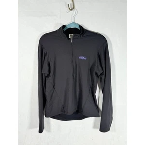 Top Pullover Patagonia Mujer Activo Manga Larga Media Cremallera Negro Talla M Athleisure - Imagen 1 de 5