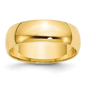 10k Gold 6mm Lightweight Half Round Wedding Band Size 11 1HRL060 - Picture 1 of 5